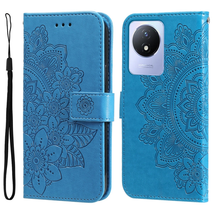Custodia per telefono in pelle goffrata con fiori a 7 petali, For vivo V25 5G/V25e 4G, For vivo Y02 4G, For Xiaomi Redmi K60/K60 Pro, For Xiaomi Redmi 11A 4G/12C