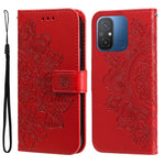 Custodia per telefono in pelle goffrata con fiori a 7 petali, For vivo V25 5G/V25e 4G, For vivo Y02 4G, For Xiaomi Redmi K60/K60 Pro, For Xiaomi Redmi 11A 4G/12C