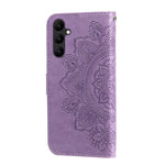 Custodia per telefono in pelle goffrata con fiori a 7 petali, For Samsung Galaxy A24 4G