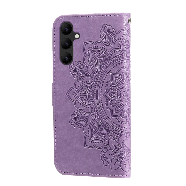 Custodia per telefono in pelle goffrata con fiori a 7 petali, For Samsung Galaxy A24 4G