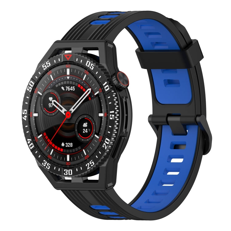 Cinturino in silicone a strisce bicolore da 22 mm, For Huawei Watch GT 3 SE