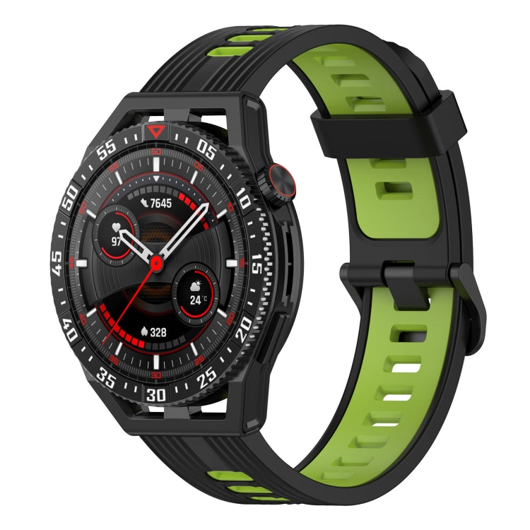 Cinturino in silicone a strisce bicolore da 22 mm, For Huawei Watch GT 3 SE