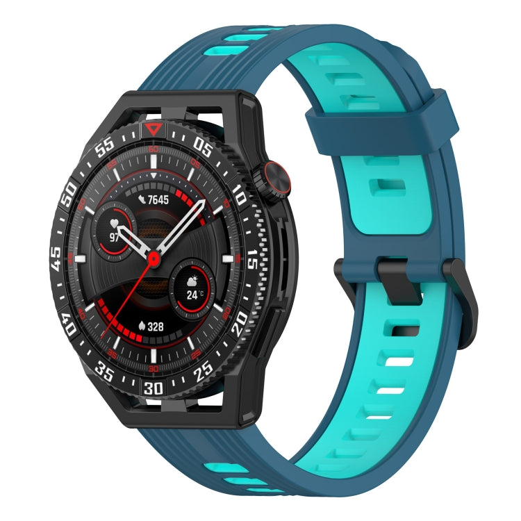 Cinturino in silicone a strisce bicolore da 22 mm, For Huawei Watch GT 3 SE