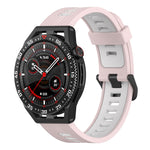 Cinturino in silicone a strisce bicolore da 22 mm, For Huawei Watch GT 3 SE