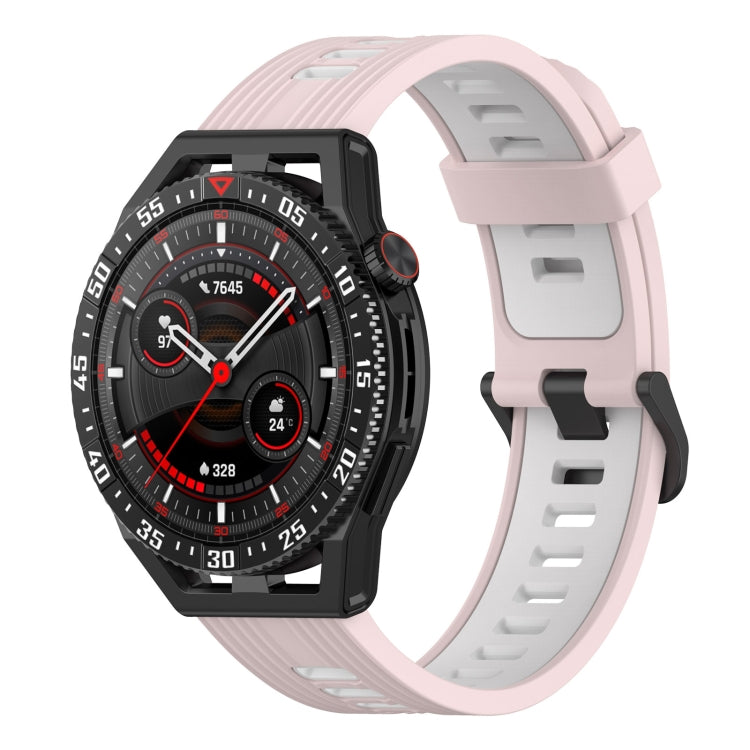 Cinturino in silicone a strisce bicolore da 22 mm, For Huawei Watch GT 3 SE