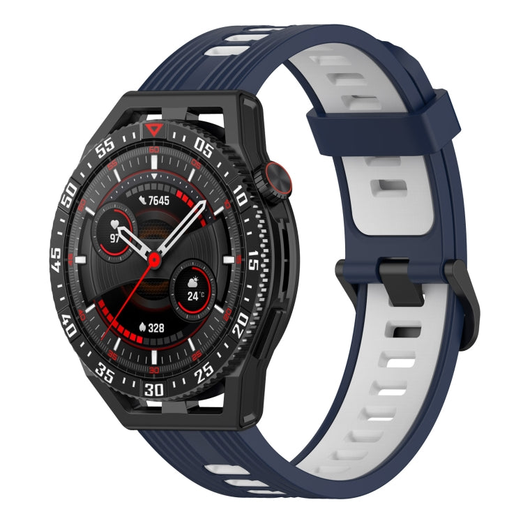 Cinturino in silicone a strisce bicolore da 22 mm, For Huawei Watch GT 3 SE
