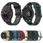 Cinturino in silicone a strisce bicolore da 22 mm, For Huawei Watch GT 3 SE