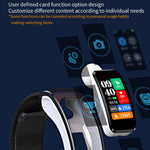 K60 1.08 pollici cinturino in pelle auricolare vita staccabile impermeabile Smart Watch supporto chiamata Bluetooth, Leather Band (Black Silver), Leather Band (Brown), Leather Band (Black), Leather Band (Brown Silver)