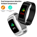 K60 1.08 pollici cinturino in pelle auricolare vita staccabile impermeabile Smart Watch supporto chiamata Bluetooth, Leather Band (Black Silver), Leather Band (Brown), Leather Band (Black), Leather Band (Brown Silver)