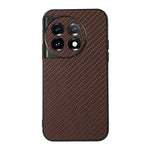 Custodia per telefono in PU con trama in fibra di carbonio con foro preciso, For OnePlus 11 5G, For OnePlus Ace 2 / 11R, For Samsung Galaxy A24