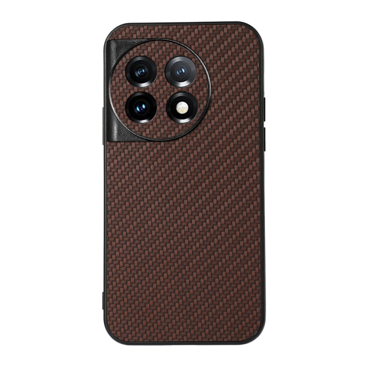 Custodia per telefono in PU con trama in fibra di carbonio con foro preciso, For OnePlus 11 5G, For OnePlus Ace 2 / 11R, For Samsung Galaxy A24
