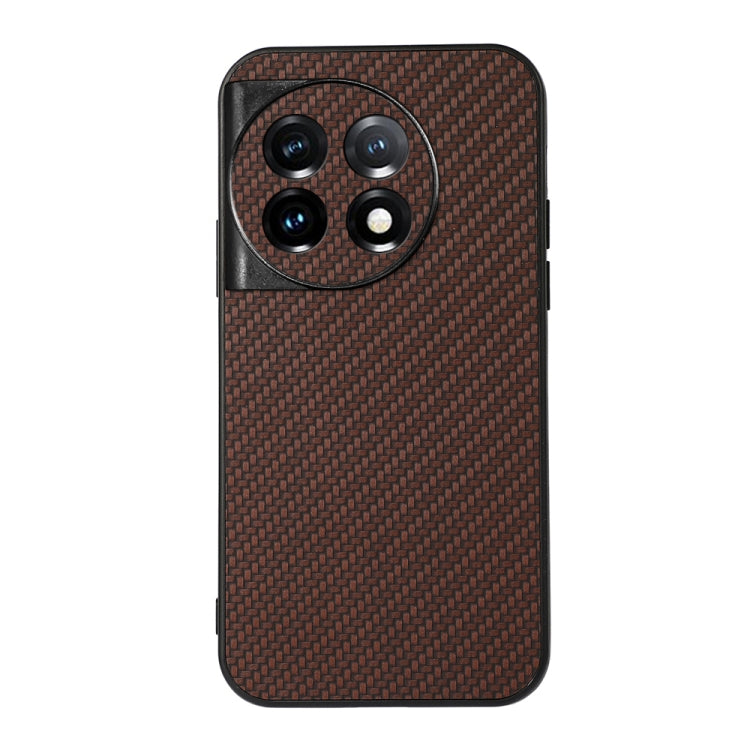 Custodia per telefono in PU con trama in fibra di carbonio con foro preciso, For OnePlus 11 5G, For OnePlus Ace 2 / 11R, For Samsung Galaxy A24