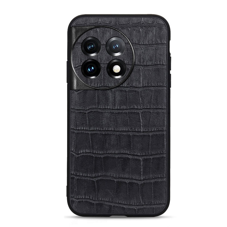 Cassa del telefono in vera pelle con trama in coccodrillo con foro accurato, For OnePlus 11 5G, For OnePlus Ace 2 / 11R, For Samsung Galaxy A24