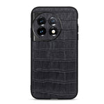 Cassa del telefono in vera pelle con trama in coccodrillo con foro accurato, For OnePlus 11 5G, For OnePlus Ace 2 / 11R, For Samsung Galaxy A24