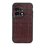 Cassa del telefono in vera pelle con trama in coccodrillo con foro accurato, For OnePlus 11 5G, For OnePlus Ace 2 / 11R, For Samsung Galaxy A24