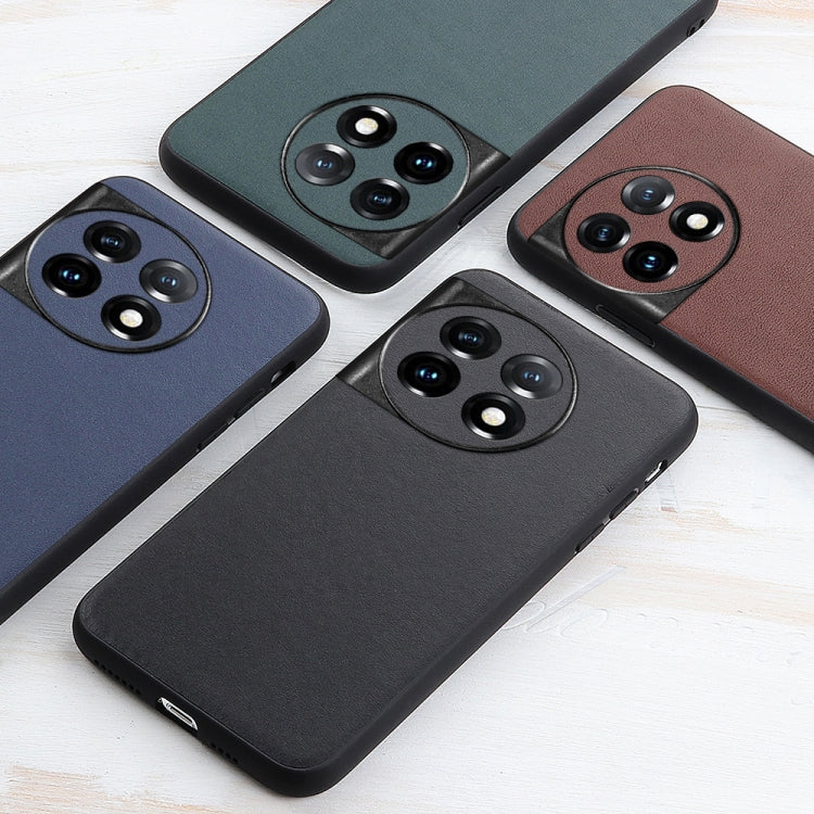 Custodia per telefono in vera pelle con trama in pelle di agnello, For OnePlus 11 5G, For OnePlus Ace 2 / 11R, For Samsung Galaxy A24