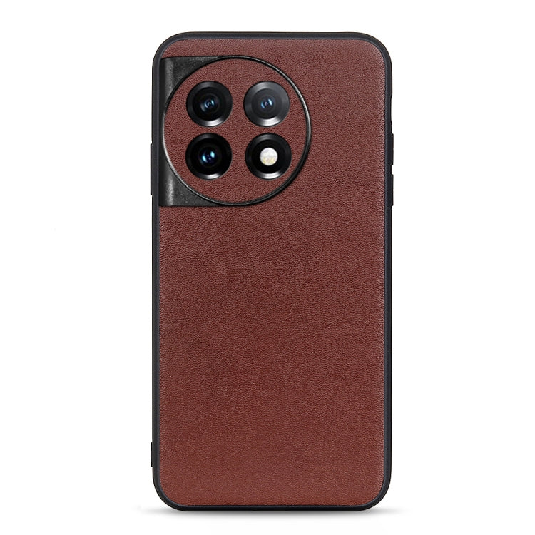 Custodia per telefono in vera pelle con trama in pelle di agnello, For OnePlus 11 5G, For OnePlus Ace 2 / 11R, For Samsung Galaxy A24