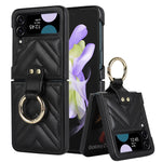 Custodia protettiva pieghevole a forma di V con anello pieghevole, For Samsung Galaxy Z Flip4