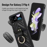 Custodia protettiva pieghevole a forma di V con anello pieghevole, For Samsung Galaxy Z Flip4