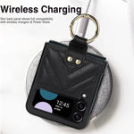 Custodia protettiva pieghevole a forma di V con anello pieghevole, For Samsung Galaxy Z Flip4