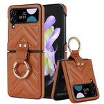 Custodia protettiva pieghevole a forma di V con anello pieghevole, For Samsung Galaxy Z Flip4