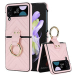 Custodia protettiva pieghevole a forma di V con anello pieghevole, For Samsung Galaxy Z Flip4
