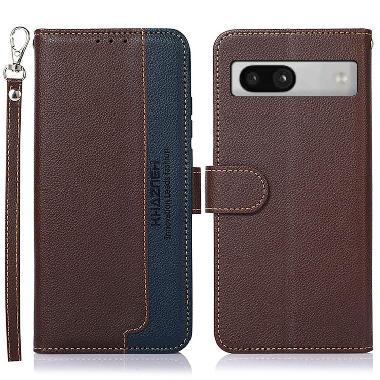 KHAZNEH Custodia per telefono RFID in pelle con texture Litchi, For Google Pixel 7a, For Xiaomi Redmi Note 12 4G Global, For Samsung Galaxy M14 5G