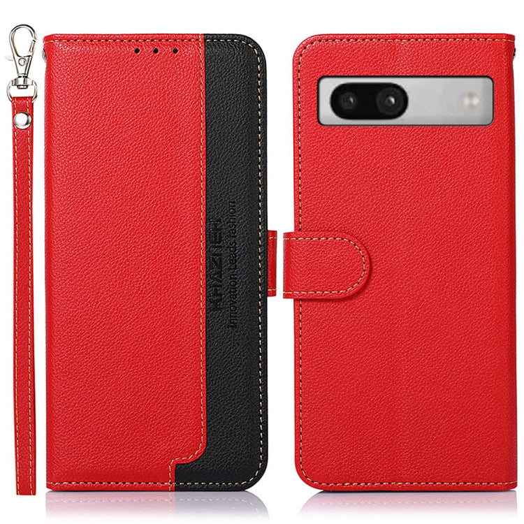 KHAZNEH Custodia per telefono RFID in pelle con texture Litchi, For Google Pixel 7a, For Xiaomi Redmi Note 12 4G Global, For Samsung Galaxy M14 5G