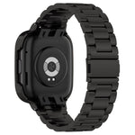 Cinturino per orologio in metallo a tre sfere 2 in 1 con cornice per orologio, For Xiaomi Redmi Watch 3 / Mi Watch Lite 3