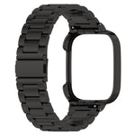 Cinturino per orologio in metallo a tre sfere 2 in 1 con cornice per orologio, For Xiaomi Redmi Watch 3 / Mi Watch Lite 3