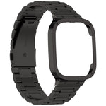Cinturino per orologio in metallo a tre sfere 2 in 1 con cornice per orologio, For Xiaomi Redmi Watch 3 / Mi Watch Lite 3