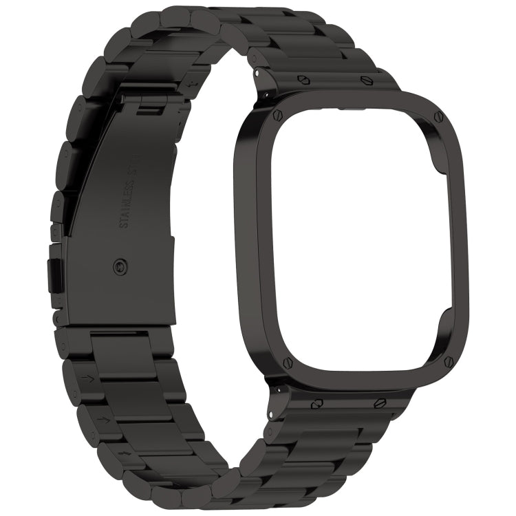 Cinturino per orologio in metallo a tre sfere 2 in 1 con cornice per orologio, For Xiaomi Redmi Watch 3 / Mi Watch Lite 3