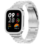 Cinturino per orologio in metallo a tre sfere 2 in 1 con cornice per orologio, For Xiaomi Redmi Watch 3 / Mi Watch Lite 3