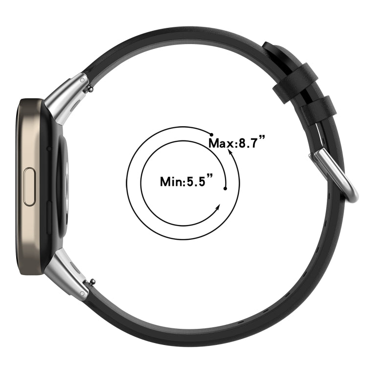 Cinturino per orologio in pelle a coda tonda, For Xiaomi Redmi Watch 3 / Mi Watch Lite 3