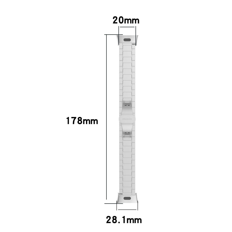 Cinturino per orologio in acciaio con una perla in metallo, For Xiaomi Redmi Watch 3 / Mi Watch Lite 3