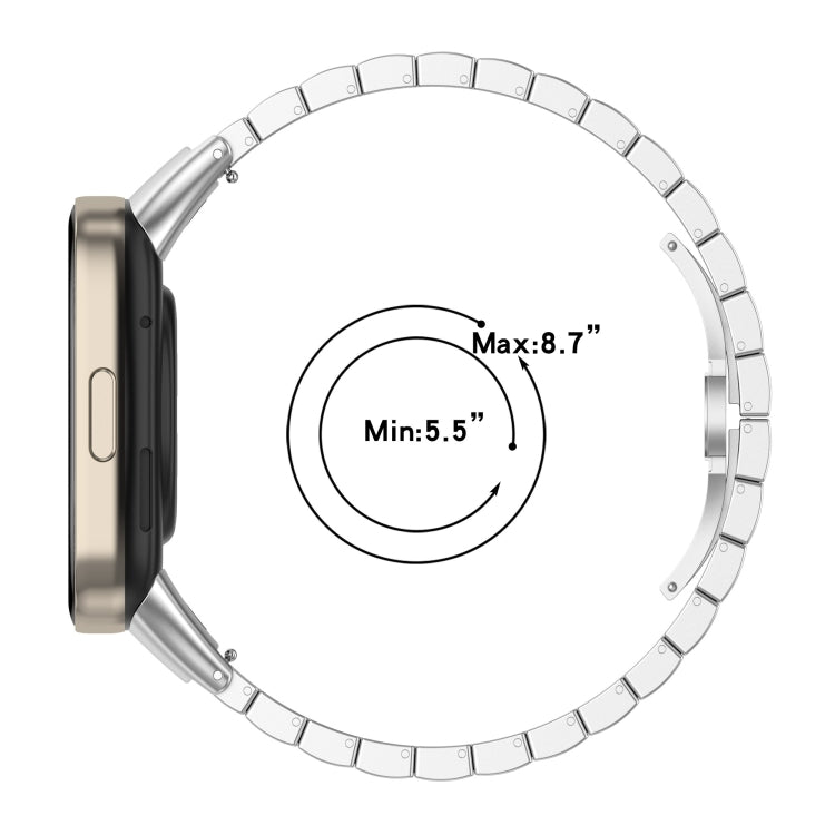 Cinturino per orologio in acciaio con una perla in metallo, For Xiaomi Redmi Watch 3 / Mi Watch Lite 3
