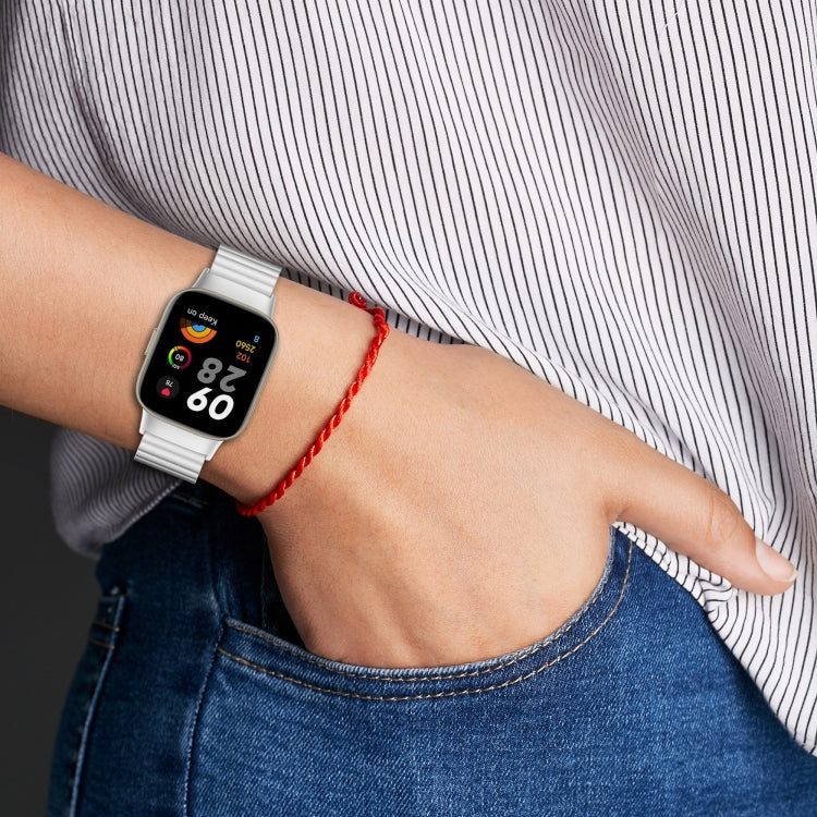 Cinturino per orologio in acciaio con una perla in metallo, For Xiaomi Redmi Watch 3 / Mi Watch Lite 3