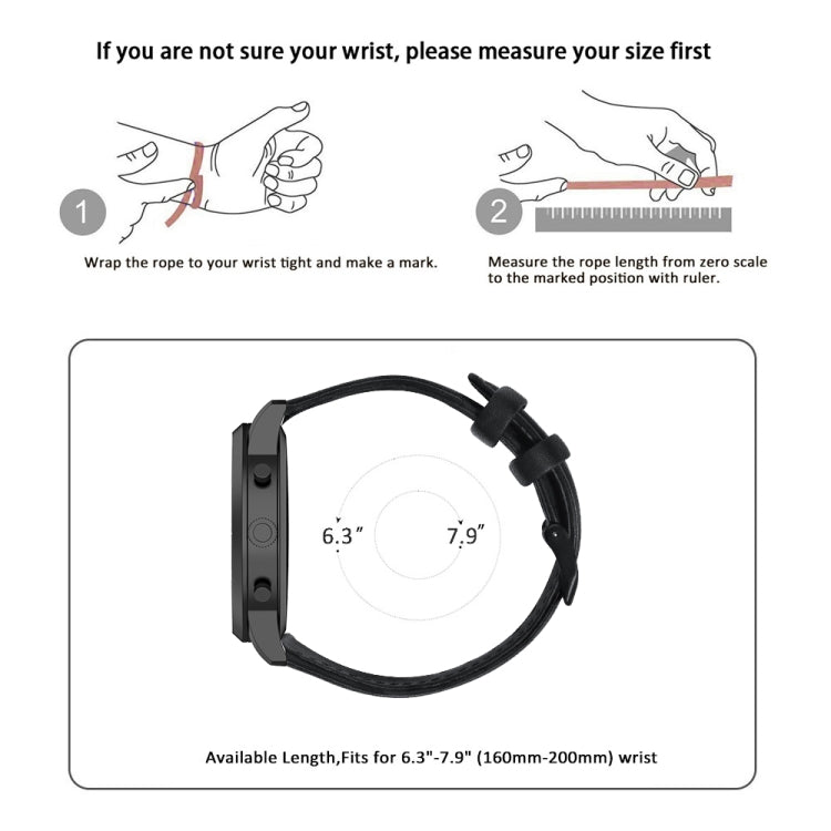 Cinturino in pelle cerata per Huawei Watch GT 2 46mm