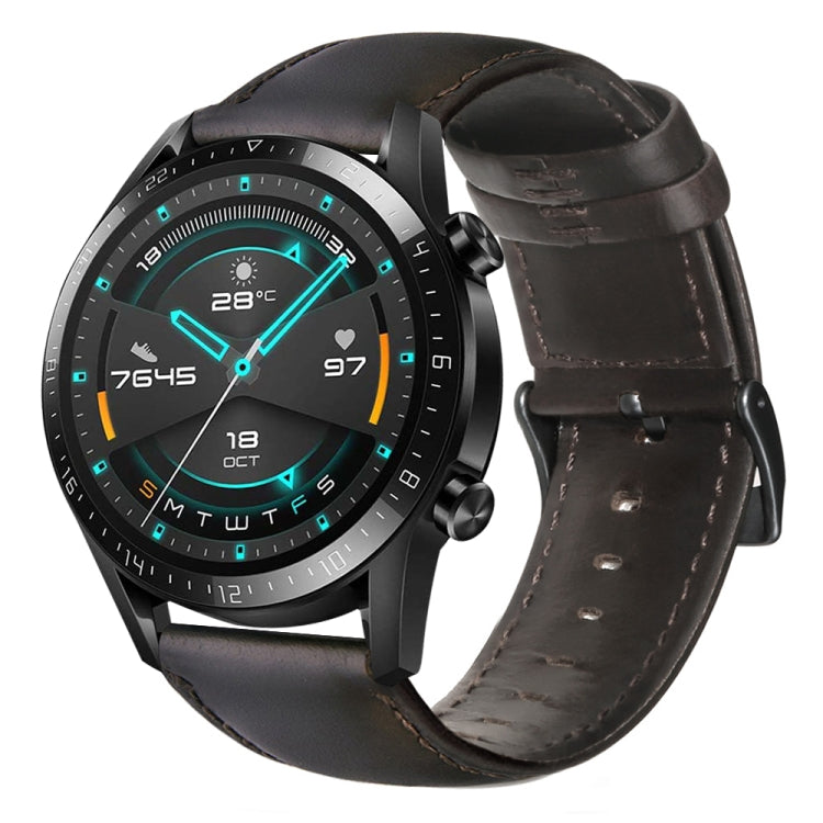 Cinturino in pelle cerata per Huawei Watch GT 2 46mm
