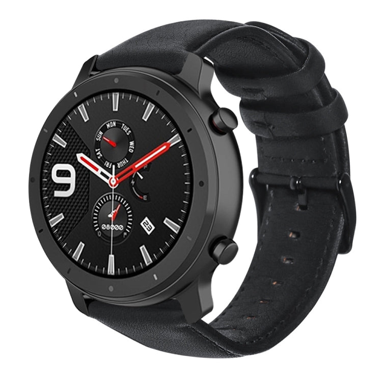 Cinturino per orologio in vera pelle cerata ad olio, For Amazfit GTR 47mm / Pace / Stratos, For Amazfit 2 Stratos, For Ticwatch Pro / E2 / S2, For Pebble Gen 1, For Pebble Time
