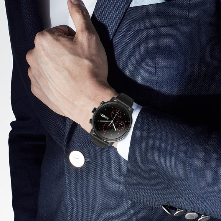 Cinturino in pelle cerata per Amazfit GTR 47mm e Stratos