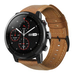 Cinturino in pelle cerata per Amazfit GTR 47mm e Stratos