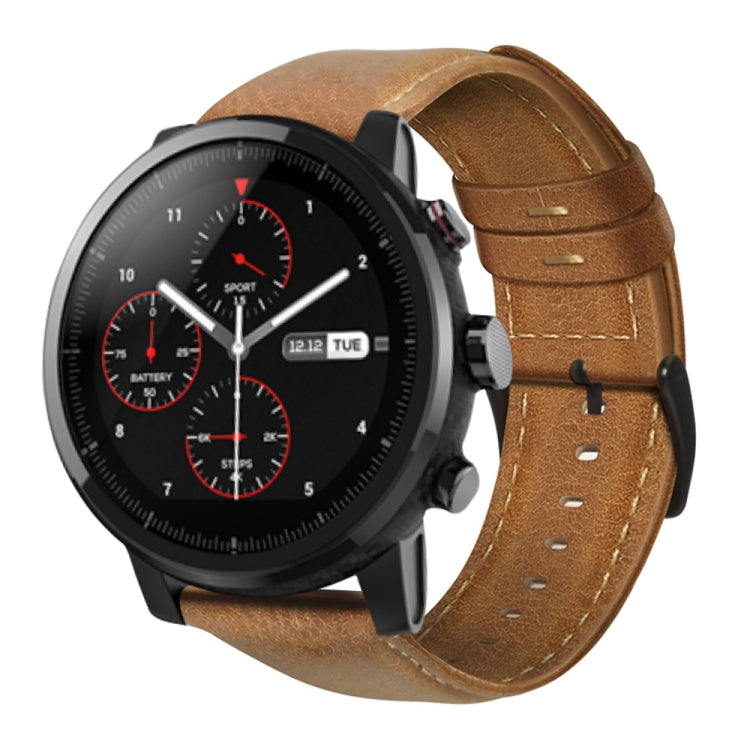 Cinturino in pelle cerata per Amazfit GTR 47mm e Stratos