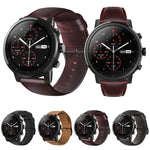 Cinturino in pelle cerata per Amazfit GTR 47mm e Stratos