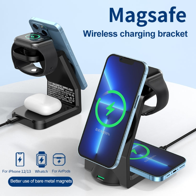 Caricabatterie wireless multiplo magnetico in un unico WT-158, Multi in one