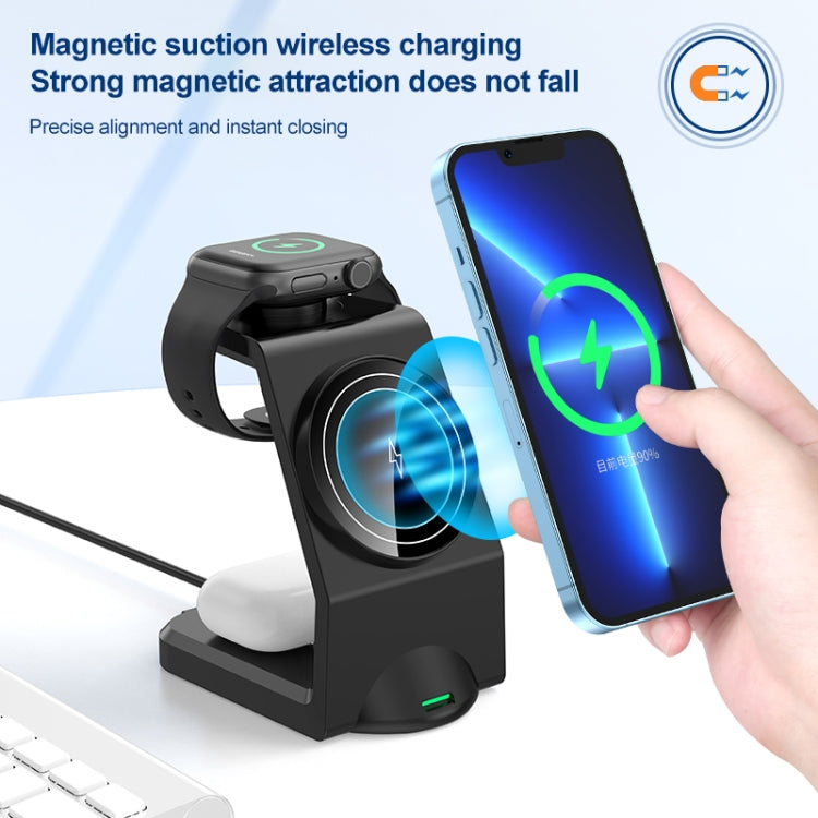 Caricabatterie wireless multiplo magnetico in un unico WT-158, Multi in one