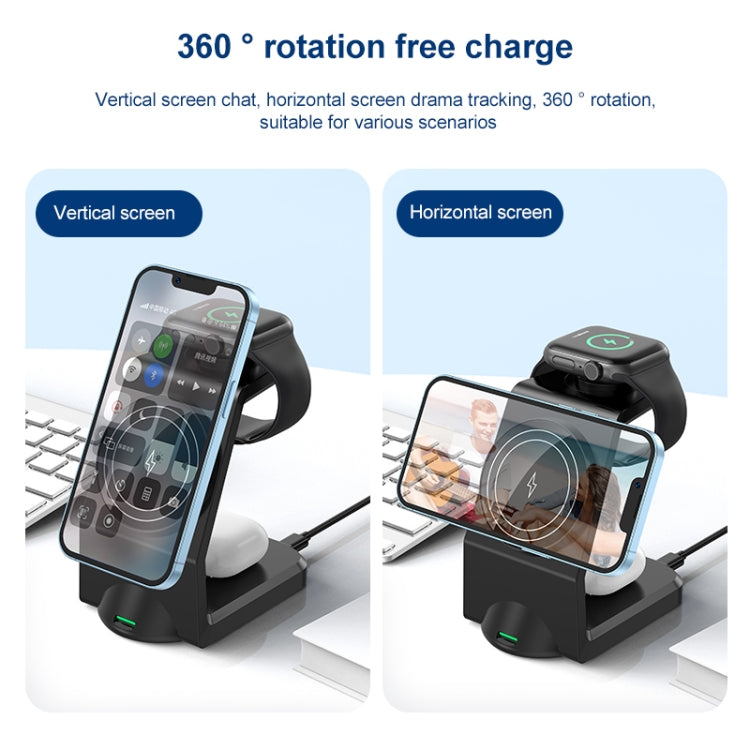 Caricabatterie wireless multiplo magnetico in un unico WT-158, Multi in one