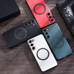 Custodia magnetica per telefono MagSafe in tessuto PU, For Samsung Galaxy S23 5G, For Samsung Galaxy S23+ 5G, For Samsung Galaxy S23 Ultra 5G, For Honor Magic5 Pro, For Xiaomi 13, For OnePlus 11, For OnePlus Ace 2