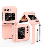 Custodia per telefono Macaron in tre pezzi con stilo, For Samsung Galaxy Z Flip4 5G, For Motorola Razr 2022
