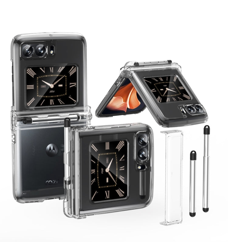 Custodia per telefono Macaron in tre pezzi con stilo, For Samsung Galaxy Z Flip4 5G, For Motorola Razr 2022